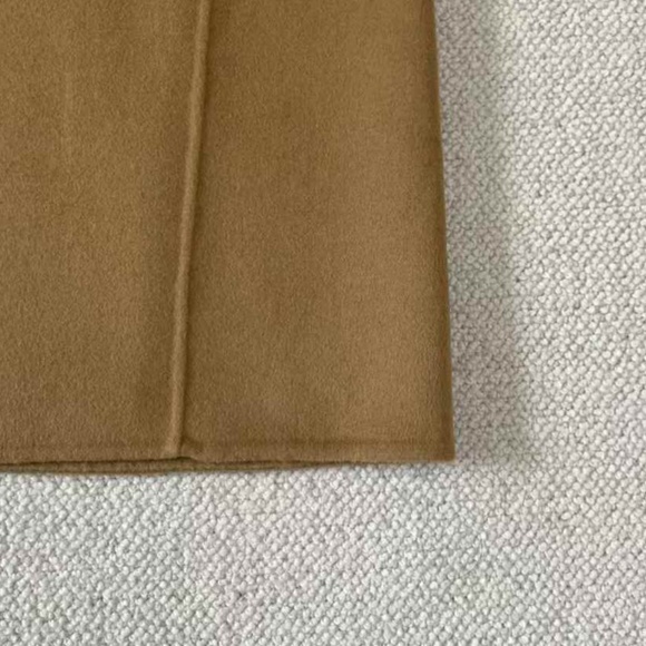 BEST Helsa Revolve The Throw Long Coat Camel Tan Wool Classic Quiet Lux - Picture 11 of 12